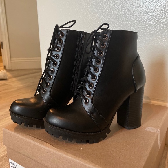 Lace Up High Heel Booties - Picture 4 of 9